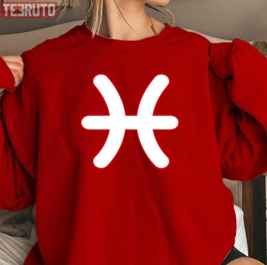 Pisces Symbol Zodiac Sign Unisex Sweatshirt