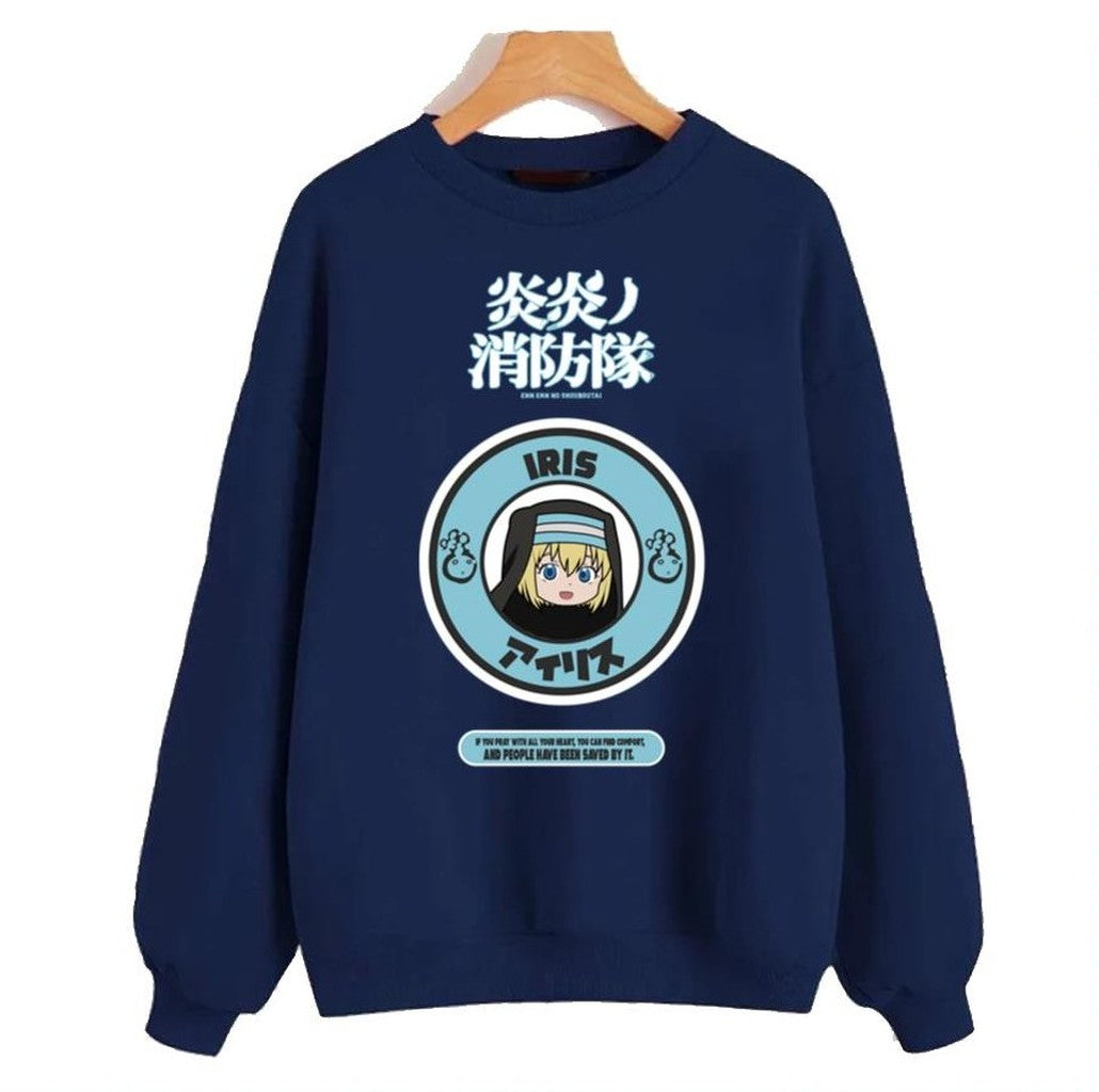 Round Art Fire Force Iris Chibi Unisex Sweatshirt