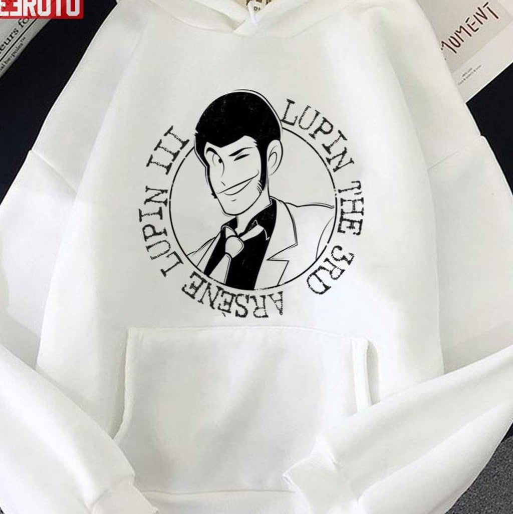 Black And White Design Lupin Stamp Lupin Cartoon Unisex T-Shirt