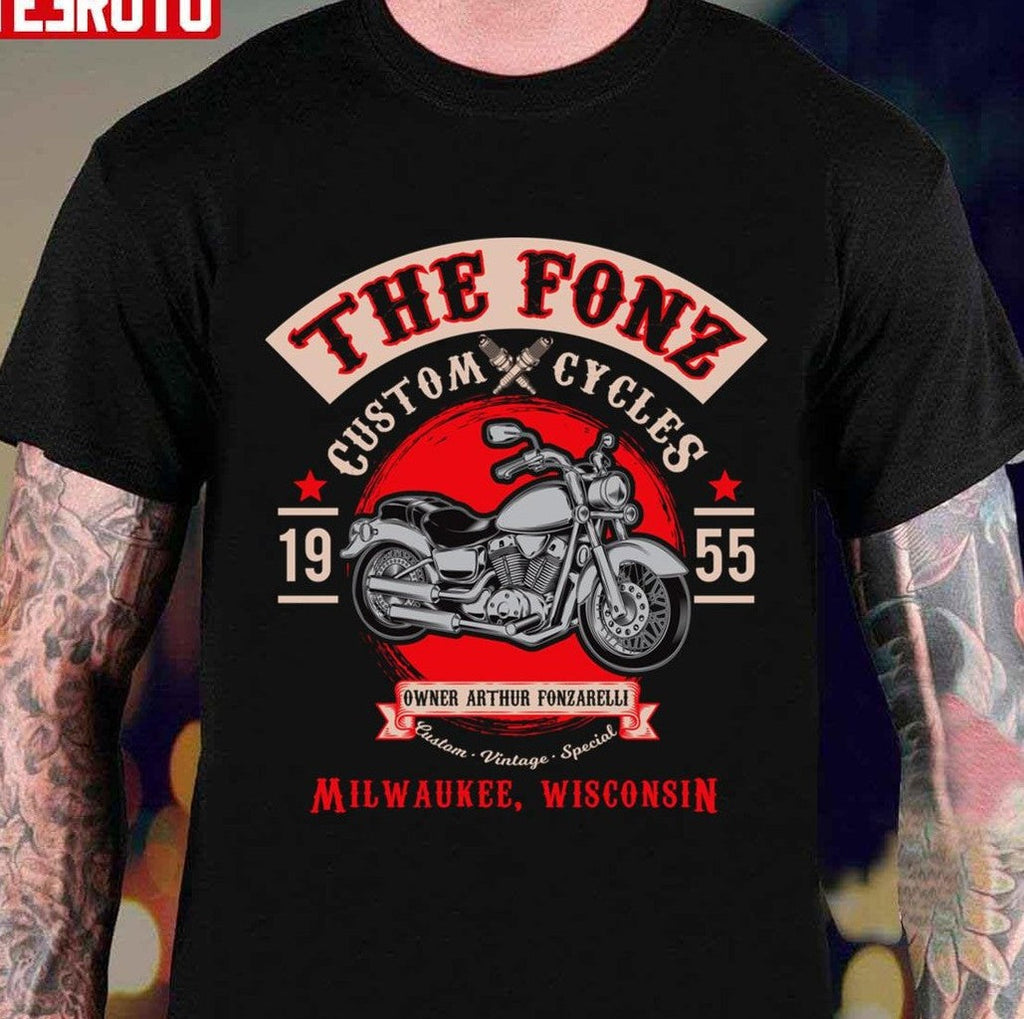 The Fonz Custom Cycles 1955 Happy Days Unisex T-shirt