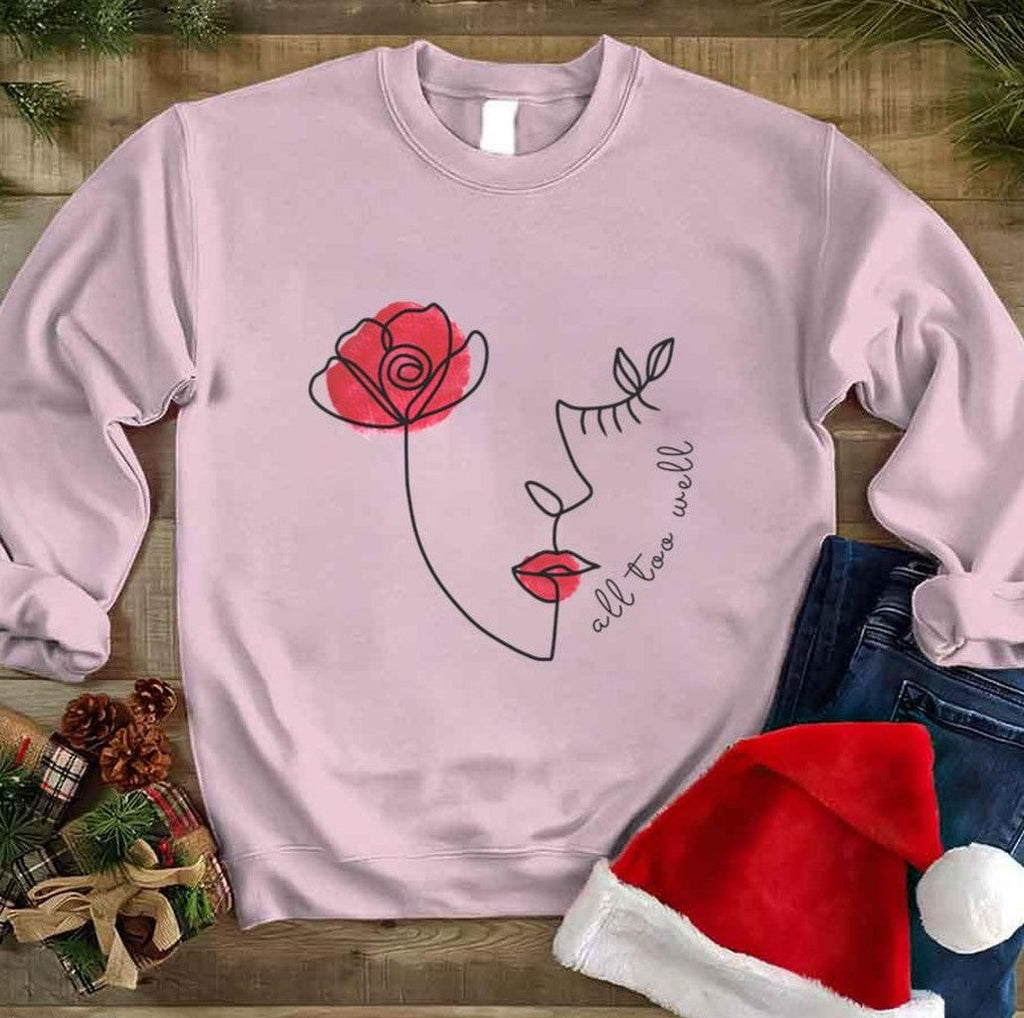 Taylor's Version Merch Red Simple Draw Line Unisex Hoodie