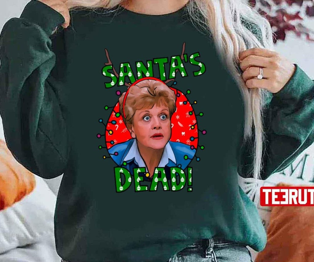 Murder She Wrote Santa's Dead Jessica Fletcher Christmas Unisex Sweatshirt