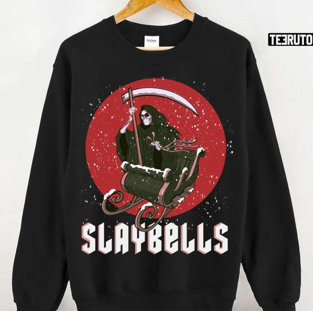 Slaybells Grim Reaper Christmas Holiday Vintage Sweatshirt