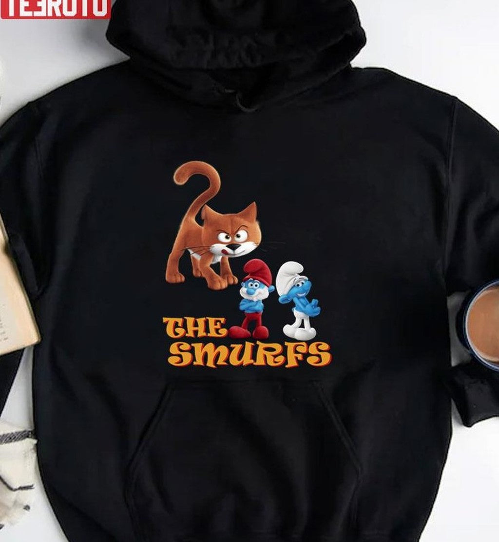 Smurf Cat Trolls And Orange Cat Unisex T-Shirt