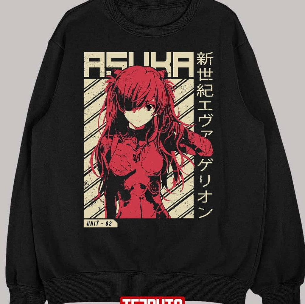 Asuka Evangelion Vintage Anime Unisex T-Shirt