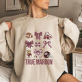 Mississippi State Bulldogs Coquette Sweatshirt, Vintage College NCAA Unisex Pullover, Classic Sport Shirt for Football Fans, Cotton Gift