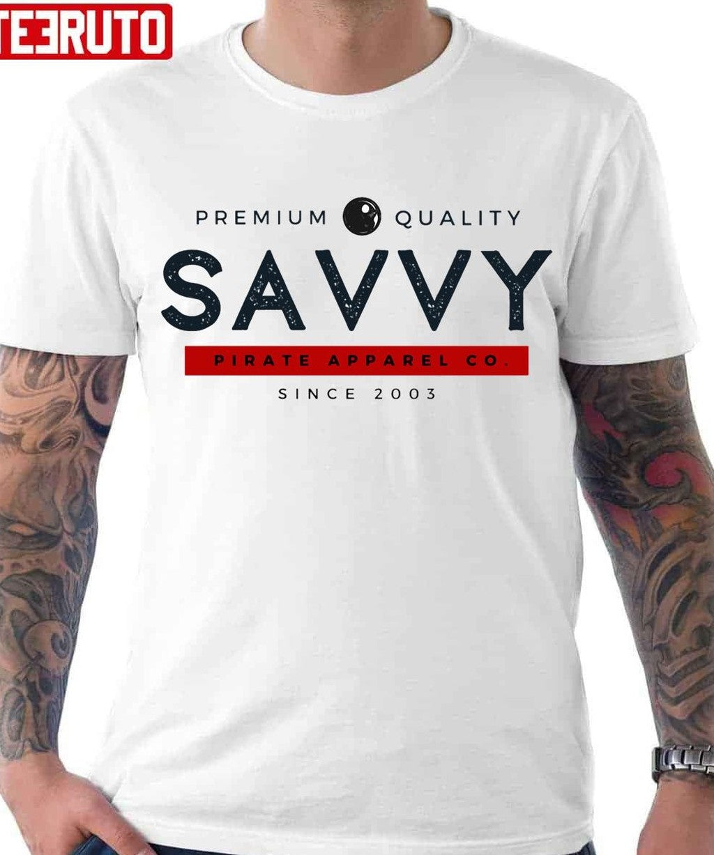Savvy Pirate Apparel Pirates Of The Caribbean Unisex T-Shirt
