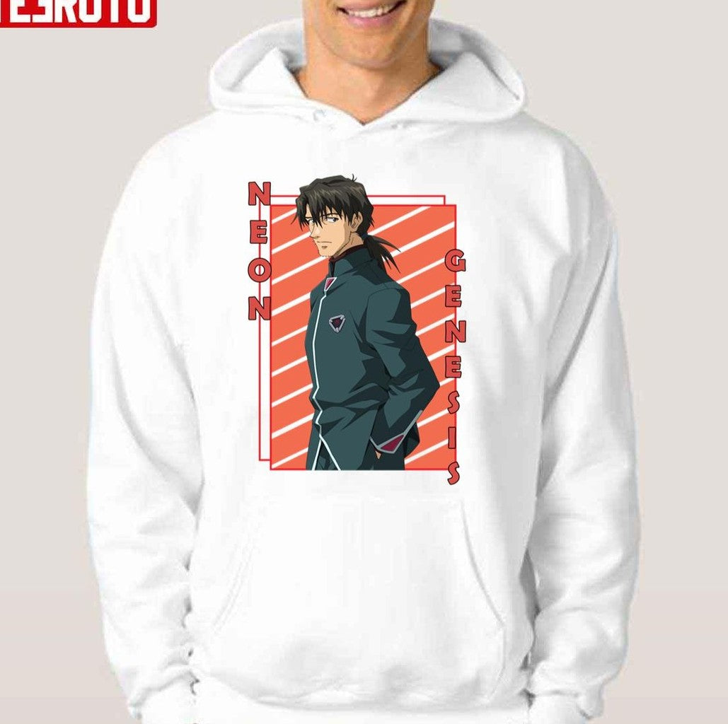 Ryoji Kaji Neon Genesis Evangelion Graphic Design Unisex Hoodie