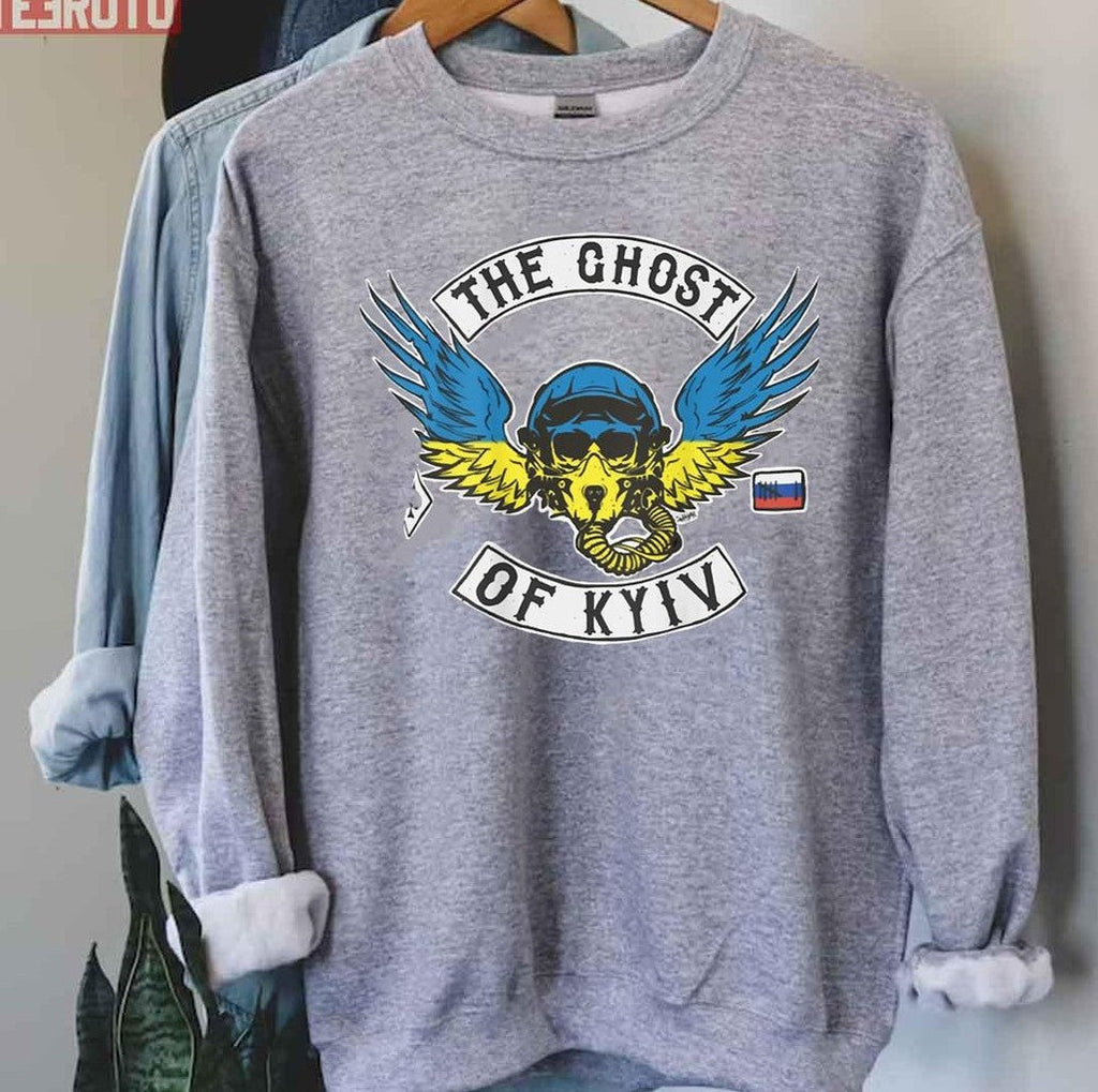 The Ghost Of Kyiv Stand With Ukraine Unisex T-Shirt