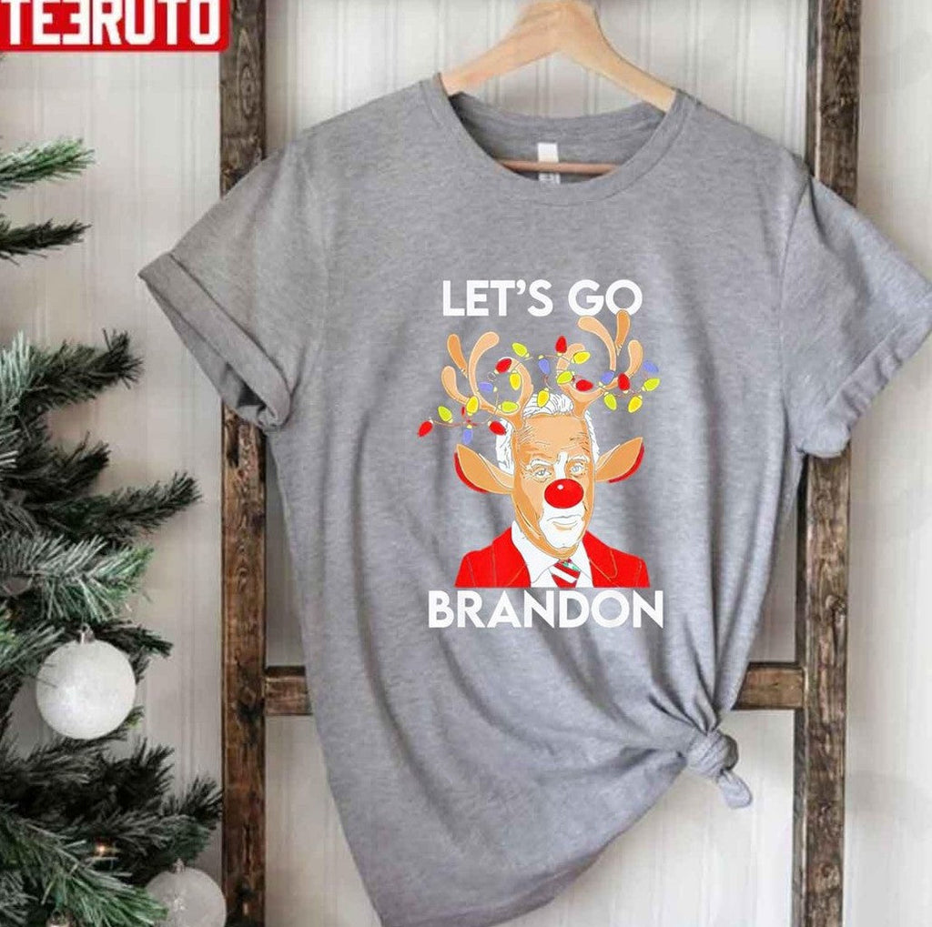 Reindeer Joe Biden Let's Go Brandon Christmas Unisex T-Shirt