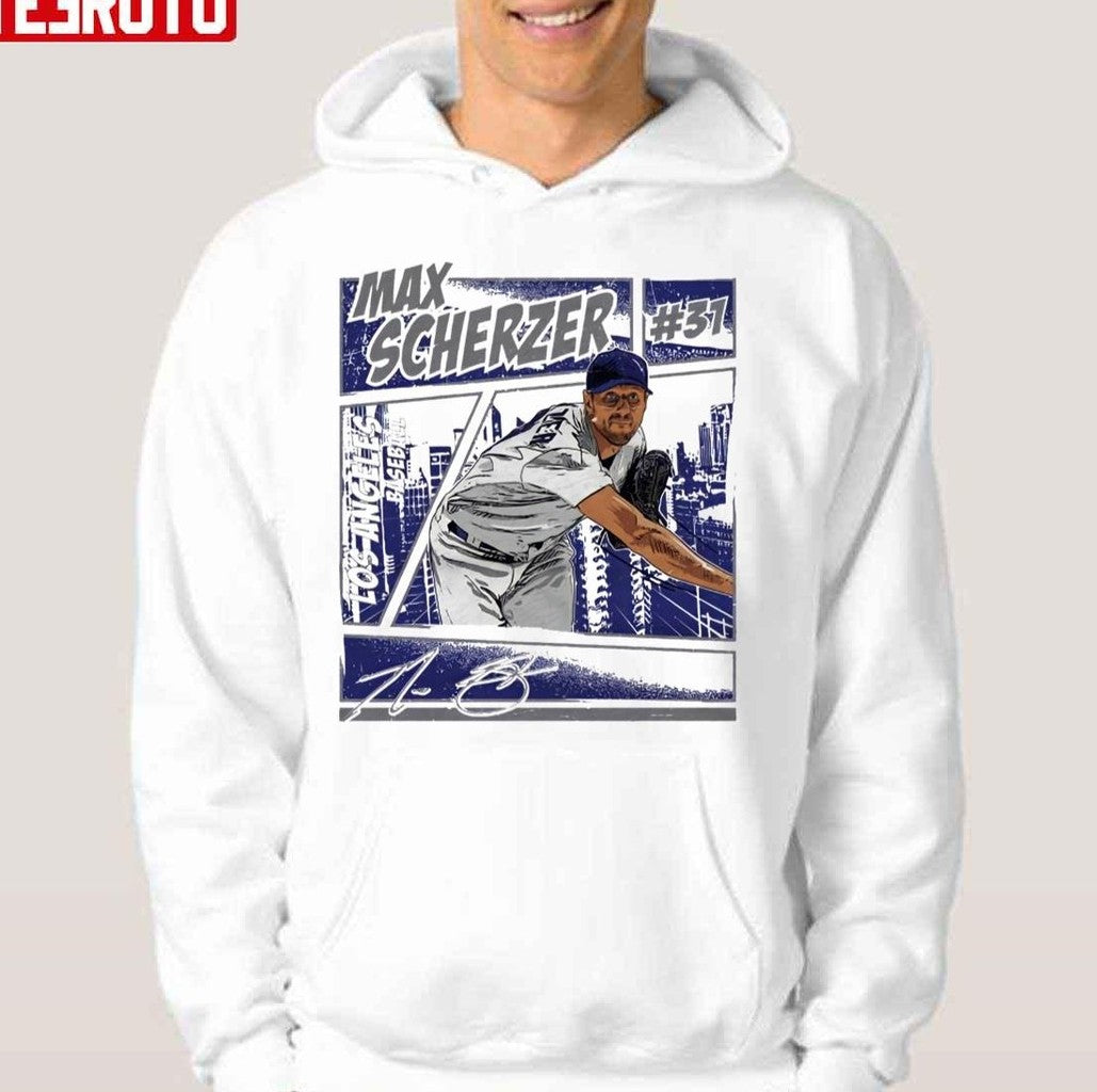 Signature Design Max Scherzer Retro Baseball Unisex Hoodie