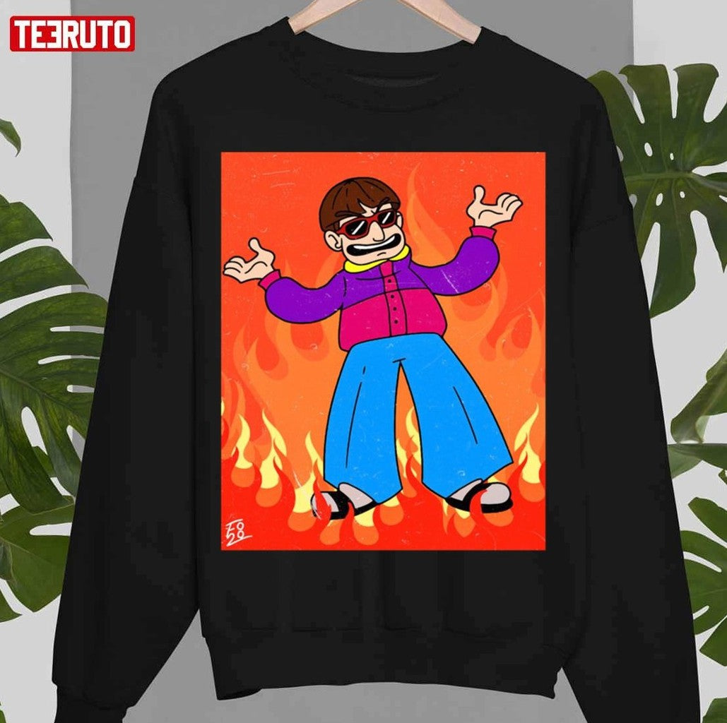 Oliver Tree In Flames Unisex T-Shirt