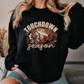 Touchdown Season Sweatshirt, Football Coquette Bow Tee, Football Season, Sports T-Shirt, Football Life, Cute Football Mom Tee, Sports Team Shirts, Ful