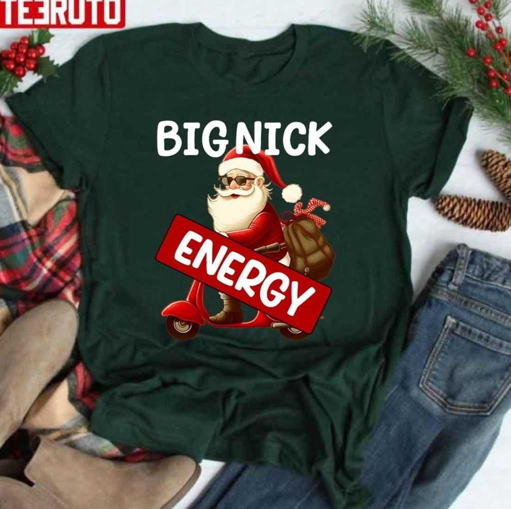 Big Nick Energy Funny Men Santa Christmas Unisex Sweatshirt