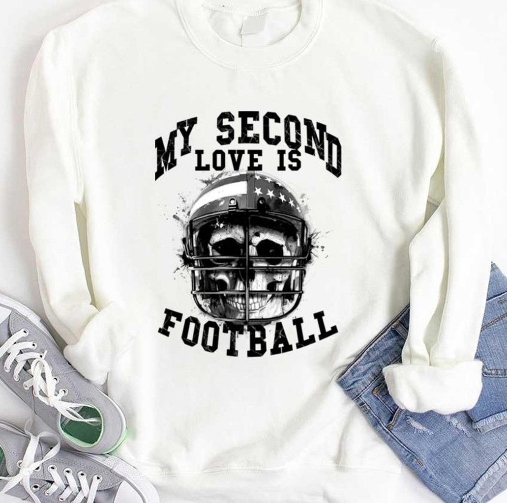 My Second Love Is Football Skull Design Unisex T-shirt