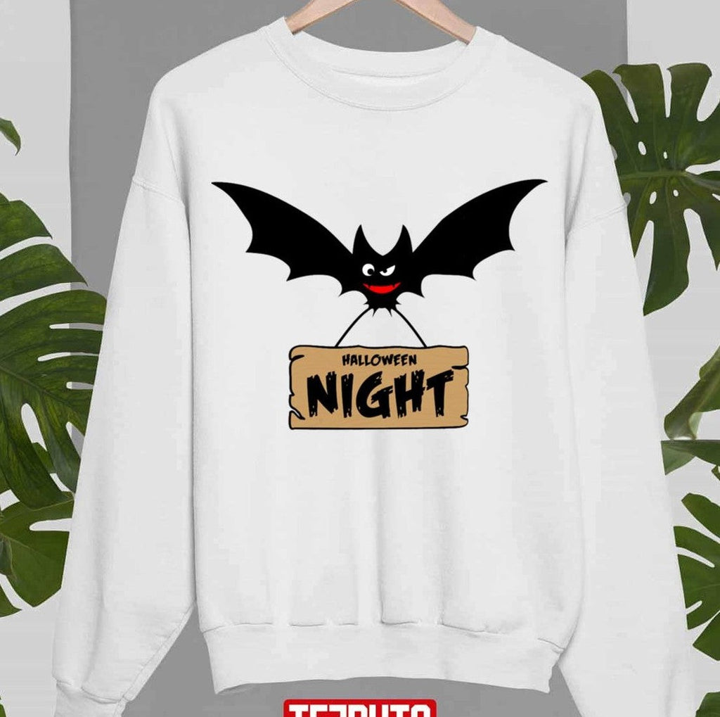 Scary Night Bat Halloween Unisex Sweatshirt
