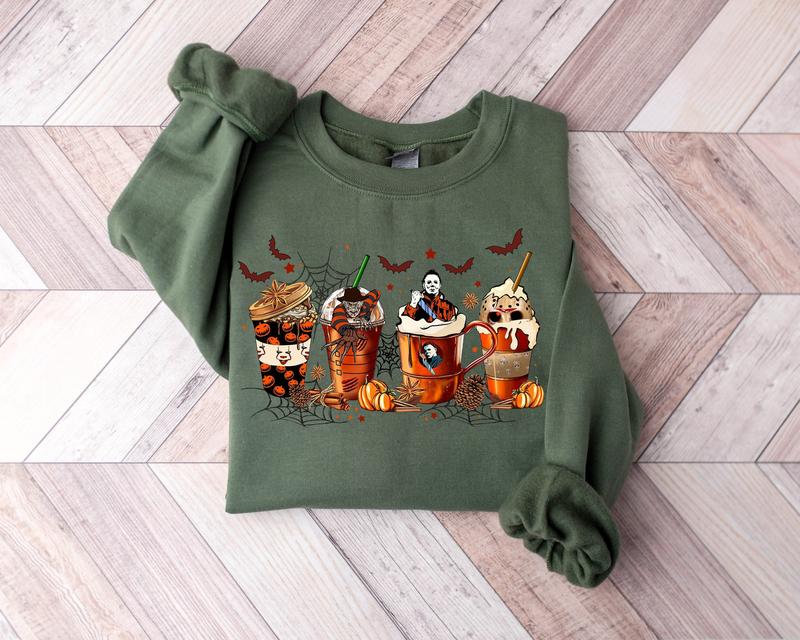 Horror Movie Coffee Crewneck Sweatshirt, Hoodie, T-shirt