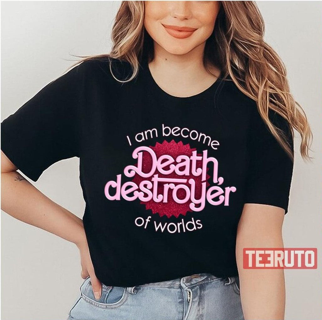 Barbenheimer I Am Become Death Destroyer Of Worlds Parody Unisex T-Shirt