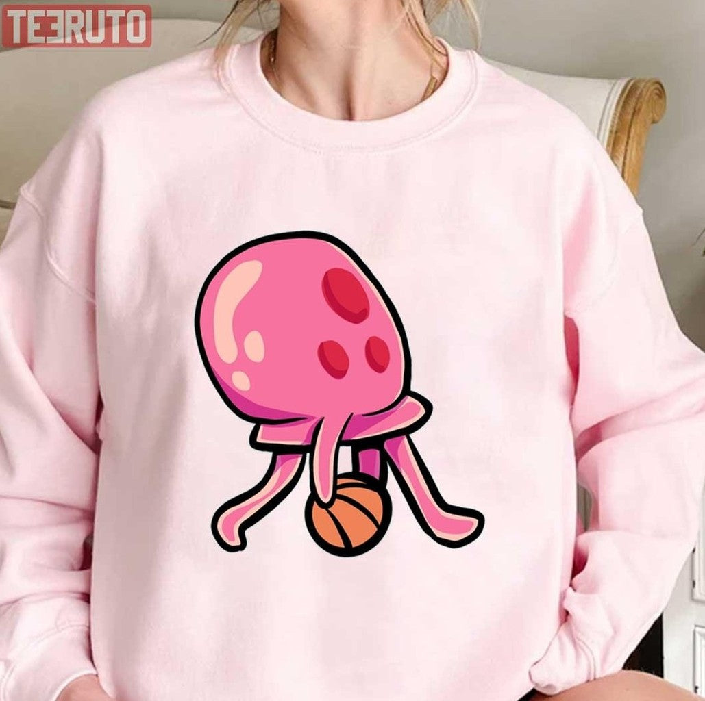 Pink Basketball Jellyfish Ballin Graphic Unisex Sweatshirt