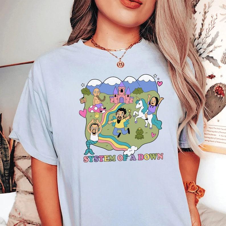 System of a Down T-shirt System of a Down Tee Cute Funny Gift Casual Cotton