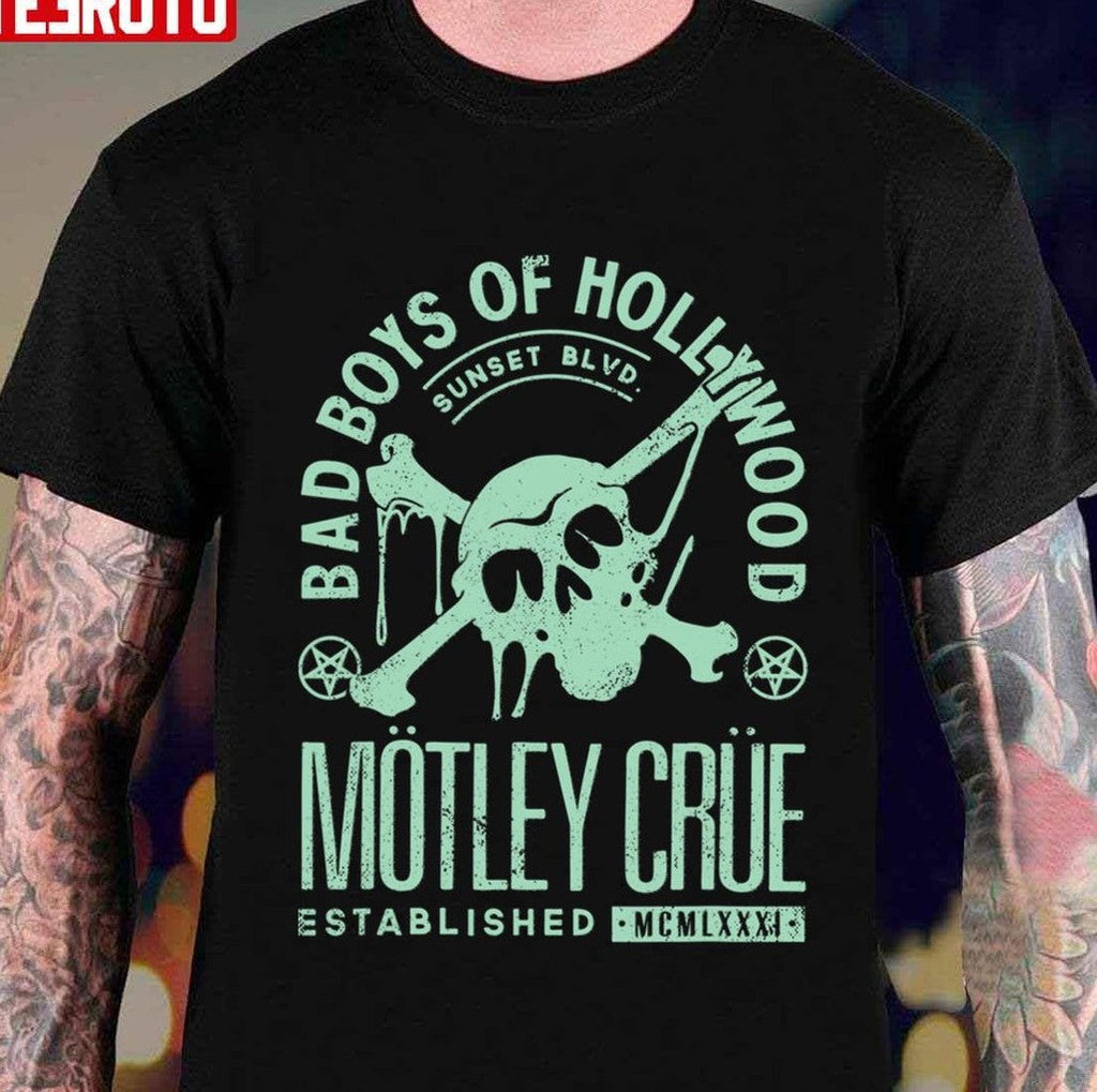 Bad Boys Of Hollywood Skull Mötley Crüe Unisex T-Shirt