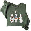 Floral Ghost Sweatshirt Hoodie T-shirt, Halloween Ghost Sweater, Floral Ghost Shirt, Retro Spooky Season, Gift For Halloween