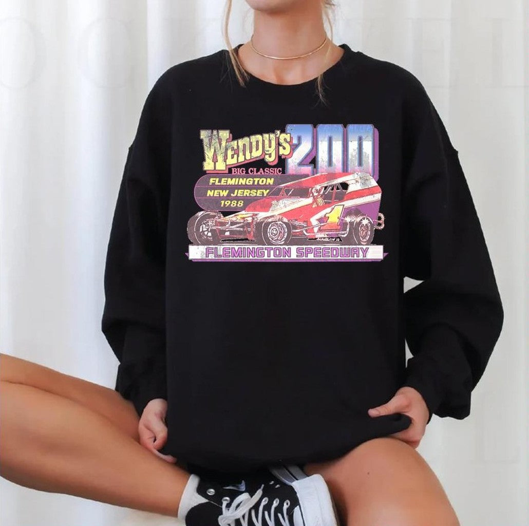 Retro Flemington Speedway 1988 Wendy's 200 Unisex Sweatshirt