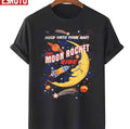 Rocket Moon Ride Vintage Unisex T-Shirt