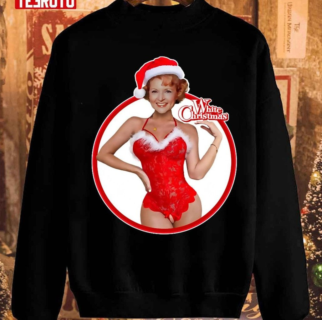 Betty White Christmas Golden Girls Hottie Unisex Sweatshirt