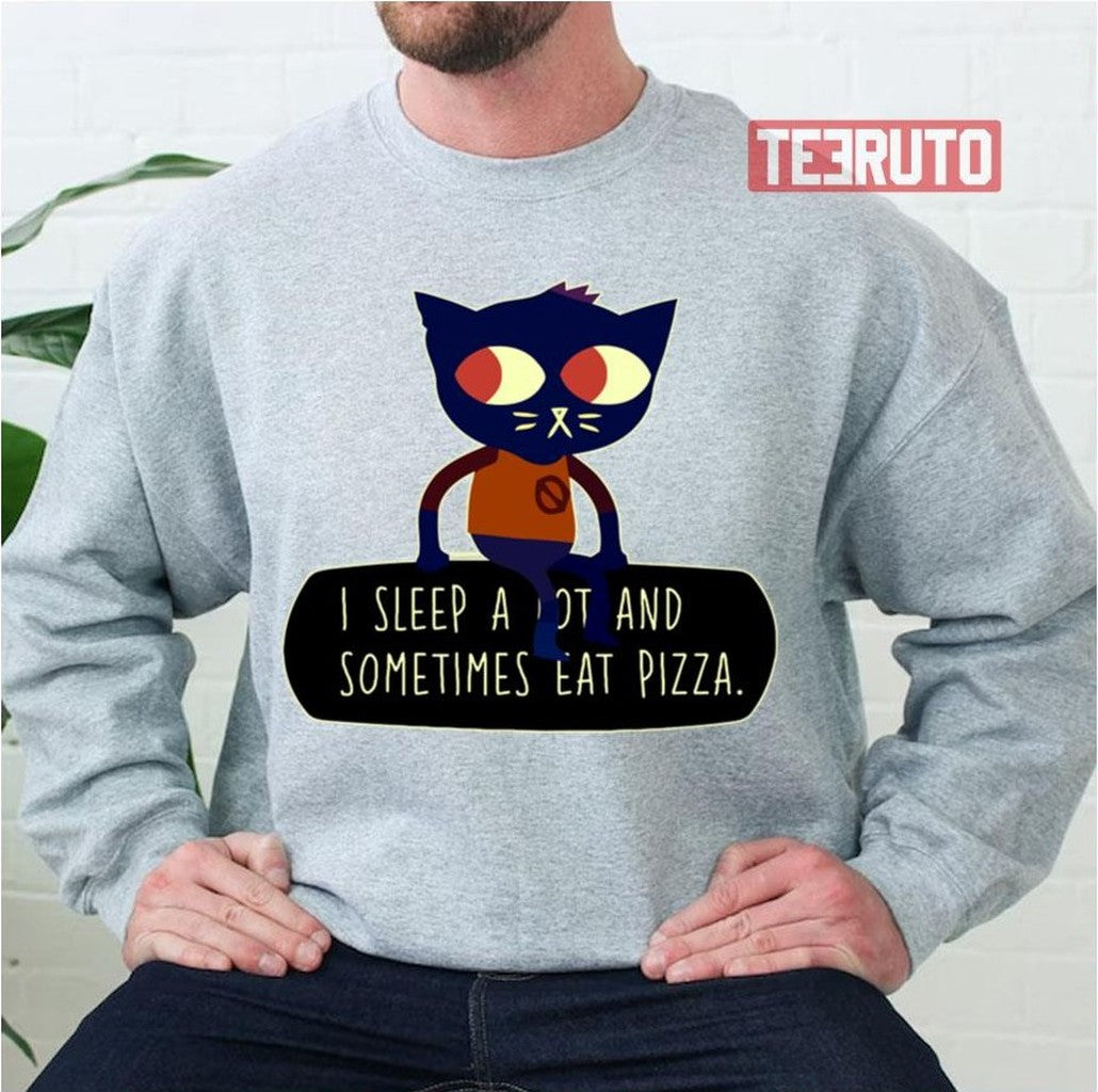 Night In The Woods I Sleep A Lot And Sometimes Eat Pizza Mae Borowski Unisex Sweatshirt