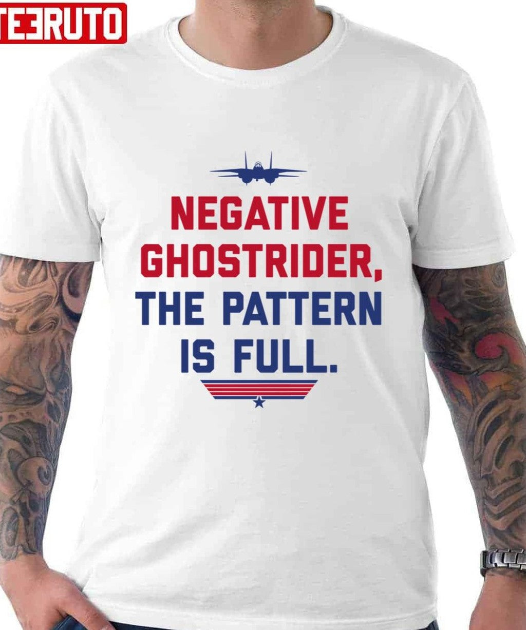 Negative Ghost Rider The Pattern Is Full Top Gun Maverick Logo Unisex Hoodie