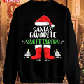 Santa's Favorite Sagittarius Merry Christmas Sagittarius Unisex Sweatshirt