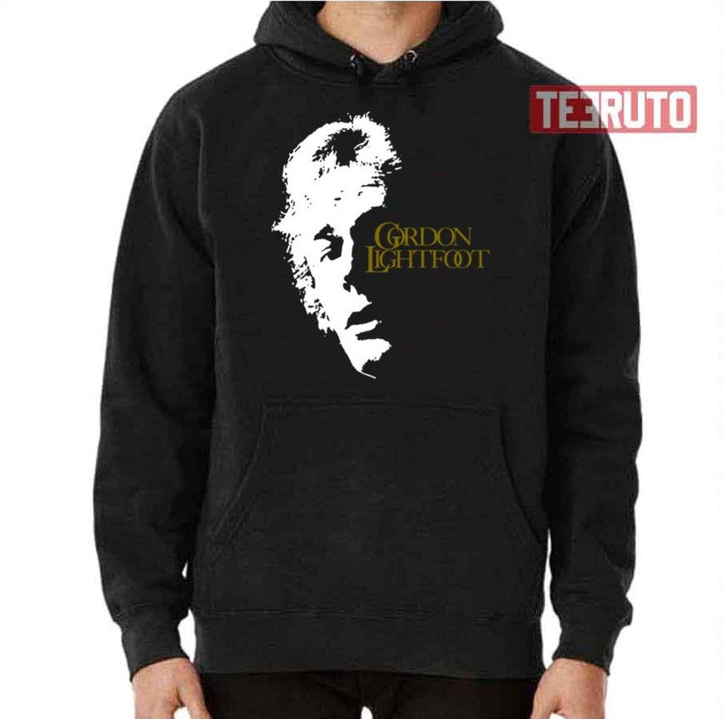 Black And White Gordon Lightfoot Silhouette Unisex T-Shirt
