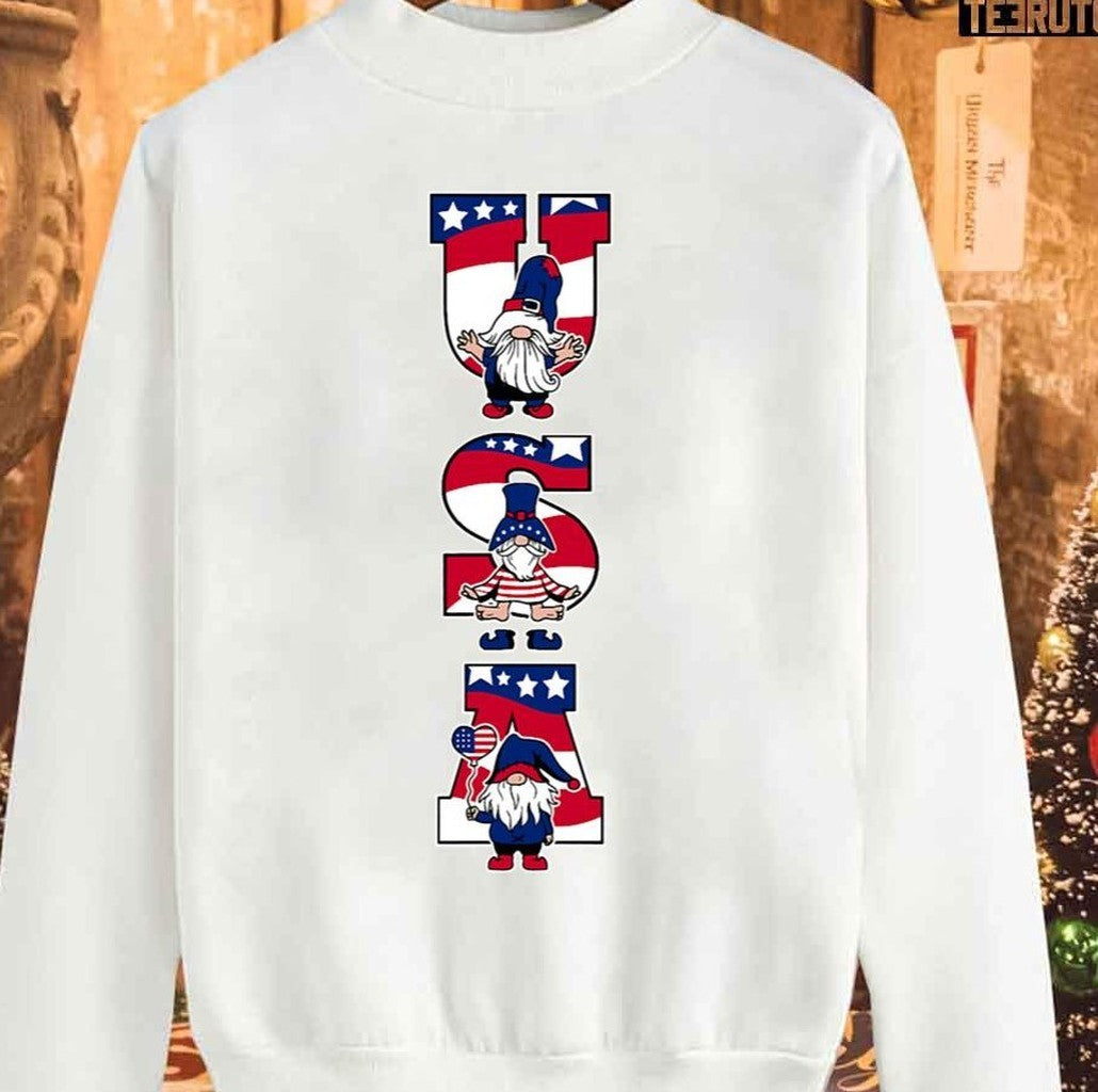 Patriotic Gnomes 4th Of July With Unisex Sweatshirt