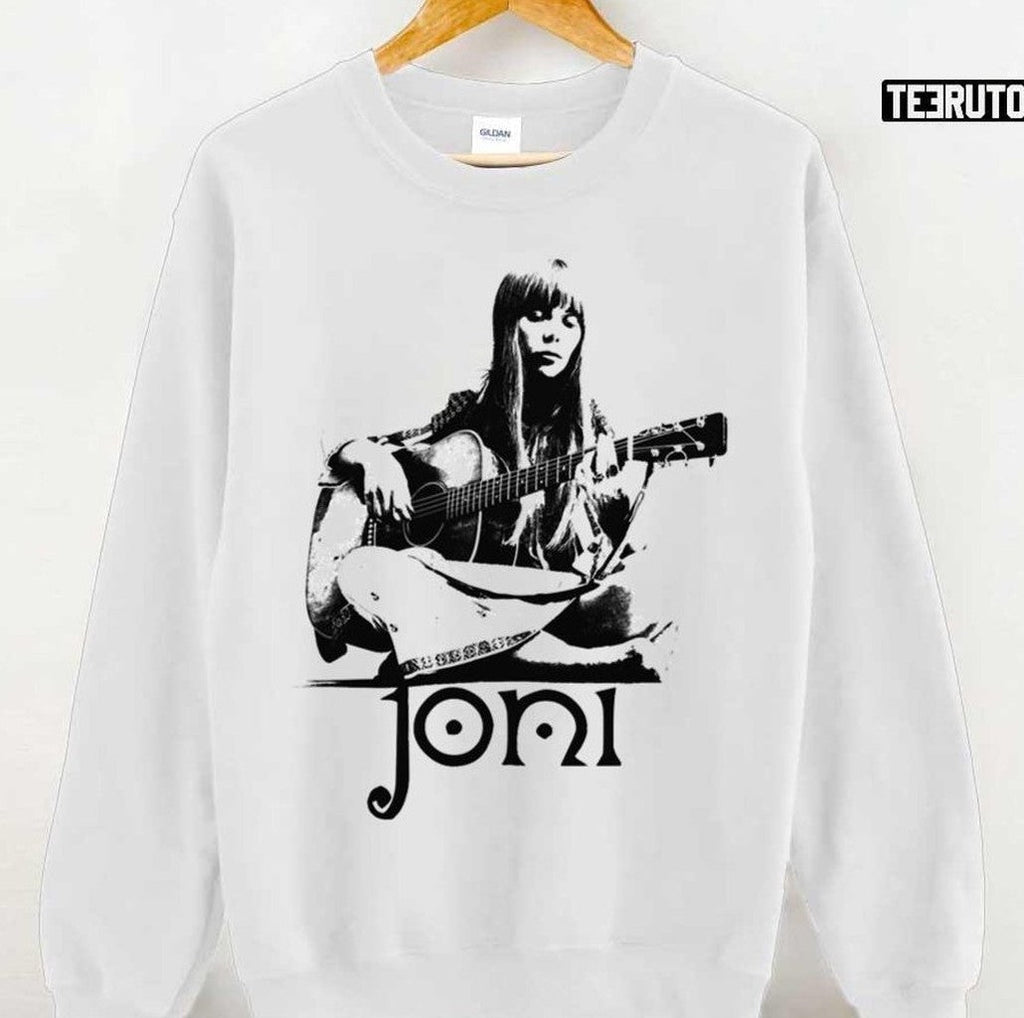 Roberta Joan Joni Mitchell Joni Mitchell Playing Guitar Unisex T-Shirt