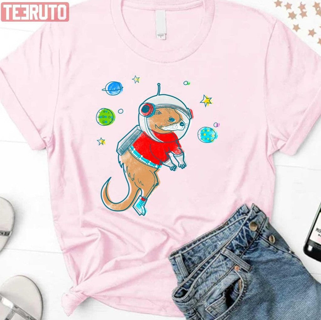 Otter Space Handdrawing Art Unisex Sweatshirt
