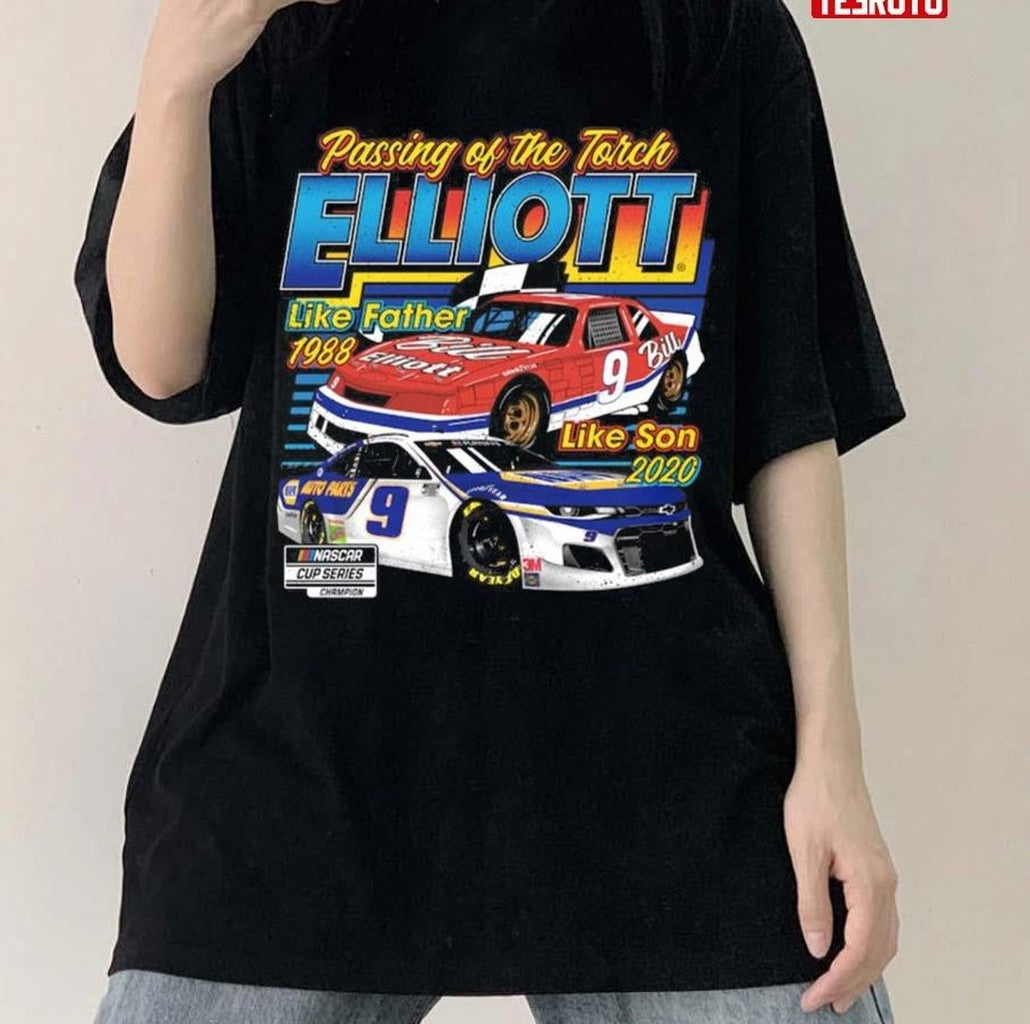 Passing Of The Torch Vintage Bill Elliott 9 Nascar Unisex Sweatshirt