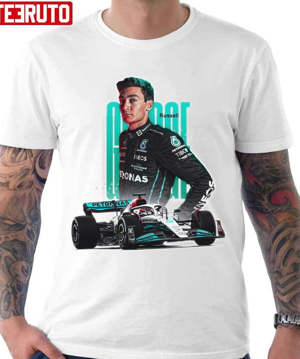 Art George Russell The Racing Pro Portrait F1 Unisex Hoodie