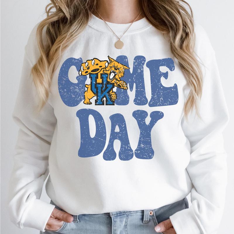 Kentucky Wildcats Vintage College Game Day Football NCAA Sweatshirt, Vintage Sweatshirt NCAA, Classic Sport Sweatshirt, Gifts For Football Fan Sport