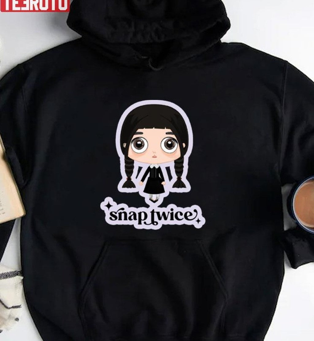 Snap Twice Wednesday Addams Cute Artwork Unisex T-Shirt