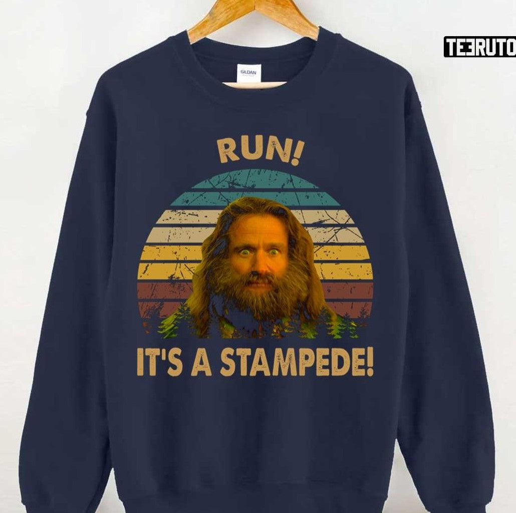 Run It's A Stampede Alan Parrish Character Jumanji Unisex Sweatshirt