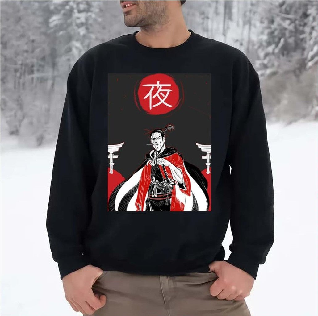 Atomic Samurai Night Illustration Graphic Unisex Sweatshirt