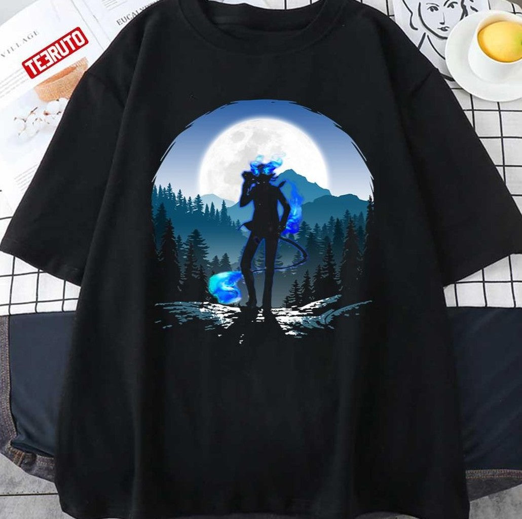 Anime Character Rin Blue Tail With Kuro Unisex T-Shirt