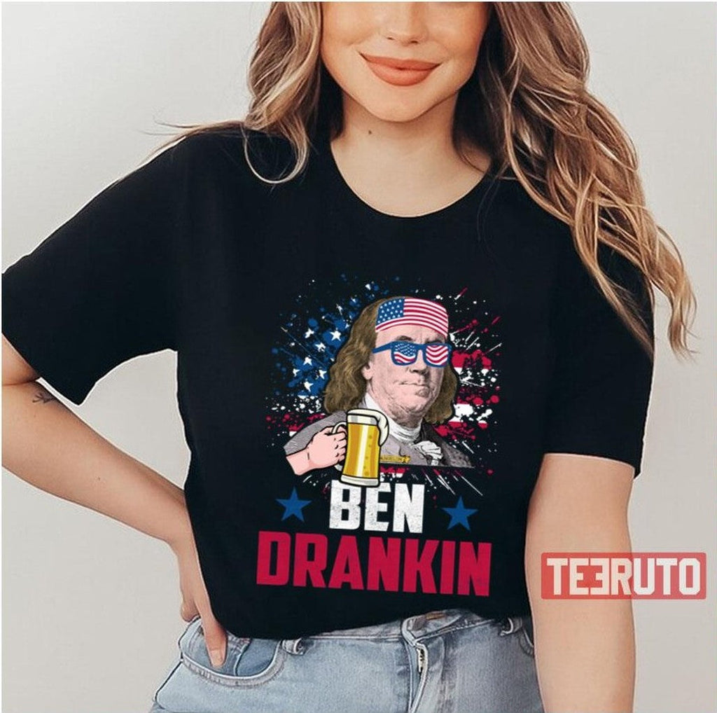 Ben Drankin American Flag Art Unisex T-Shirt