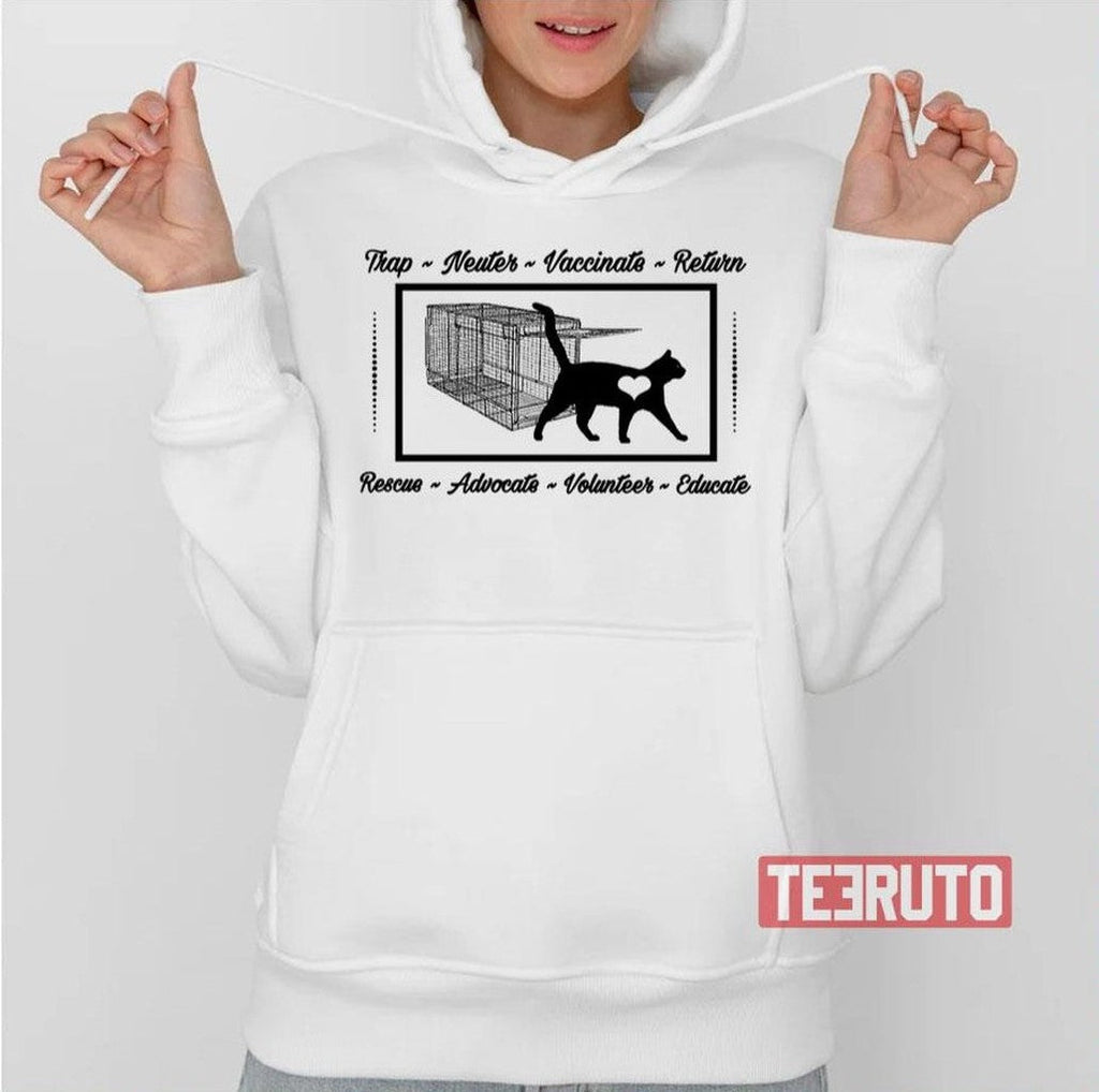 Personalized Cat Rescue Logo Cat Trap Tnr Unisex T-Shirt