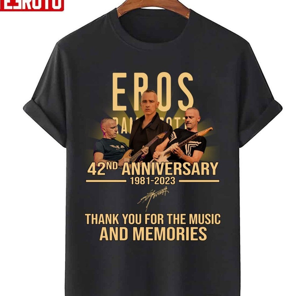 42nd Anniversary Eros Ramazzotti 1981 2023 Thank You For Memories Signature Unisex Sweatshirt