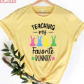 Teacher Easter Bunny Teaching My Favorite Bunnies Funny Art Unisex T-shirt