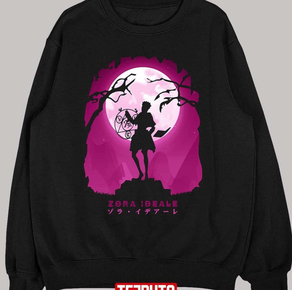 Silhouette Art Of Zora Ideale From Black Clover Series Unisex T-Shirt