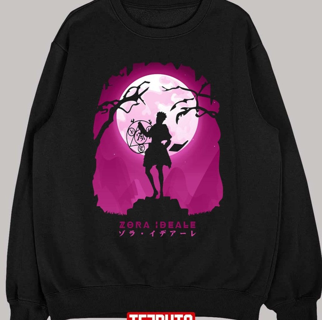 Silhouette Art Of Zora Ideale From Black Clover Series Unisex T-Shirt