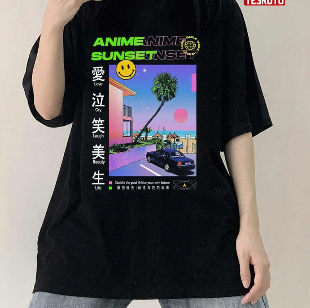 Anime Sunset Japanese Style Unisex Sweatshirt